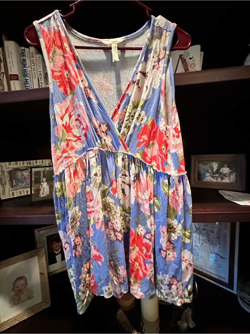 Matilda Jane Floral Blue Pink Tank Top